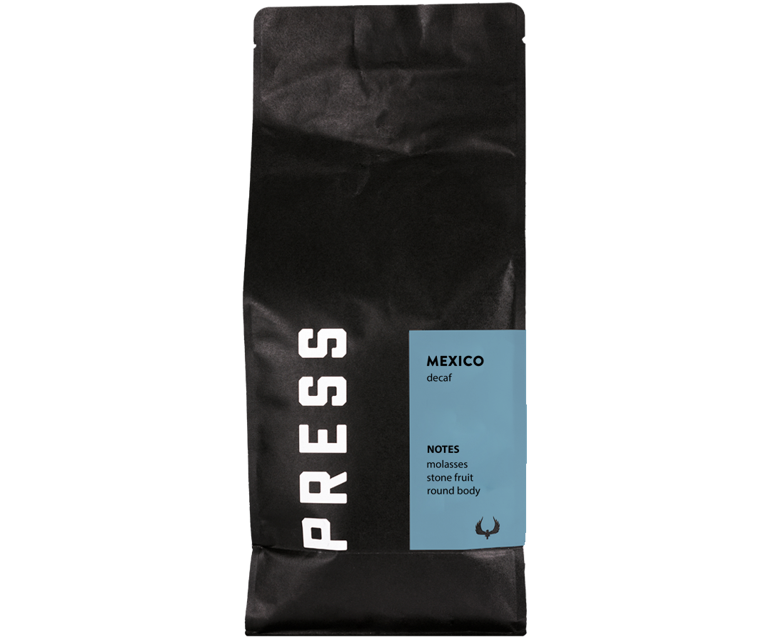 Mexico Decaf by Press Coffee Roasters - Forward Facing Bag
